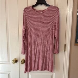 A4 Old Navy Luxe Red and White Striped dress